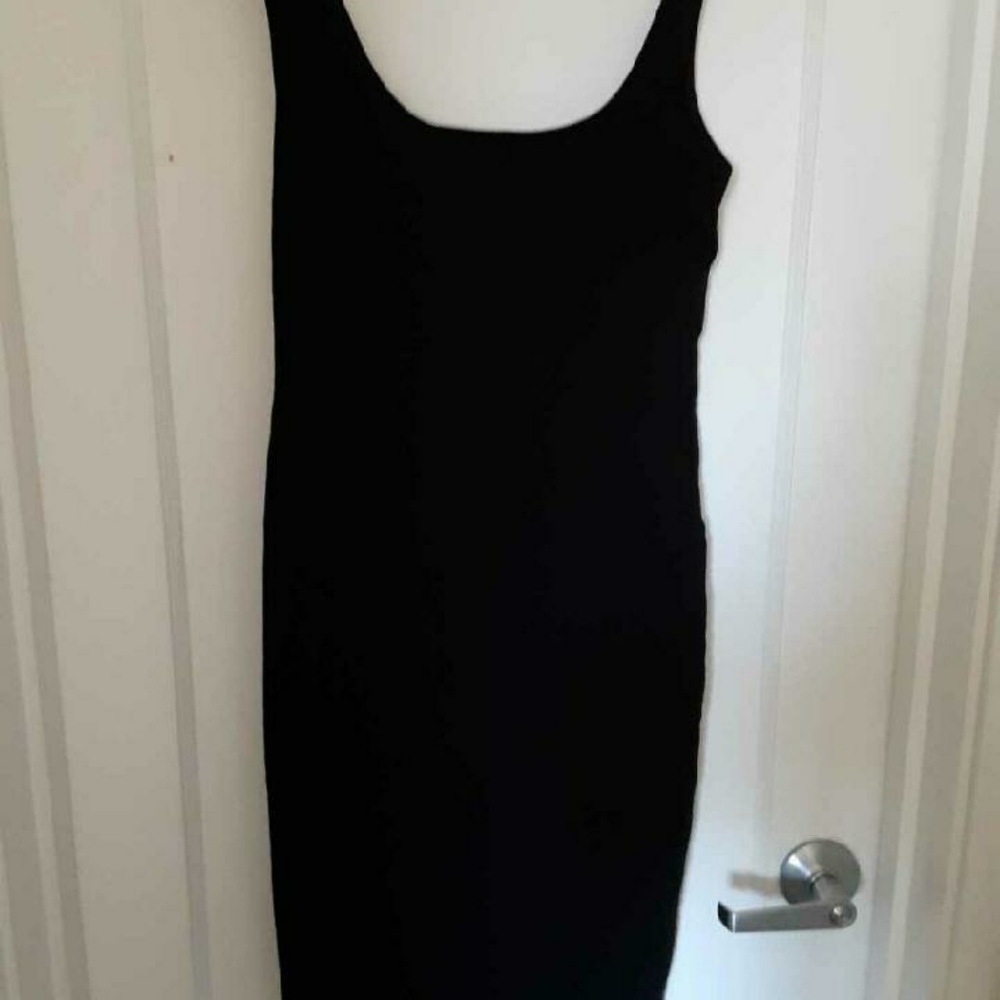 Black tight fitting dress